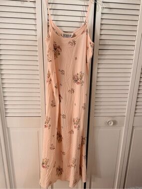 Peach Floral Slip Dress